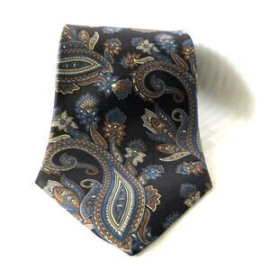 Ketch Men Tie Paisley Print Necktie Silk Classics